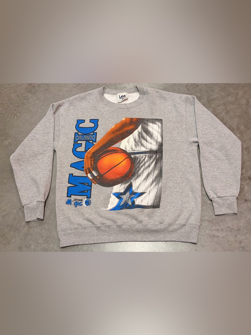 Vintage Lee Gray Orlando Magic Basketball Graphic Sweatshirt Large